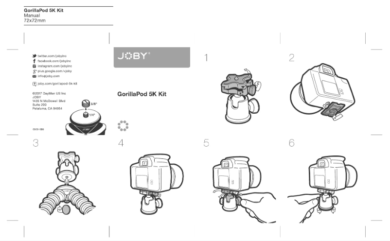 Page n°1 - Manuel utilisateur Joby GorillaPod 5K Kit