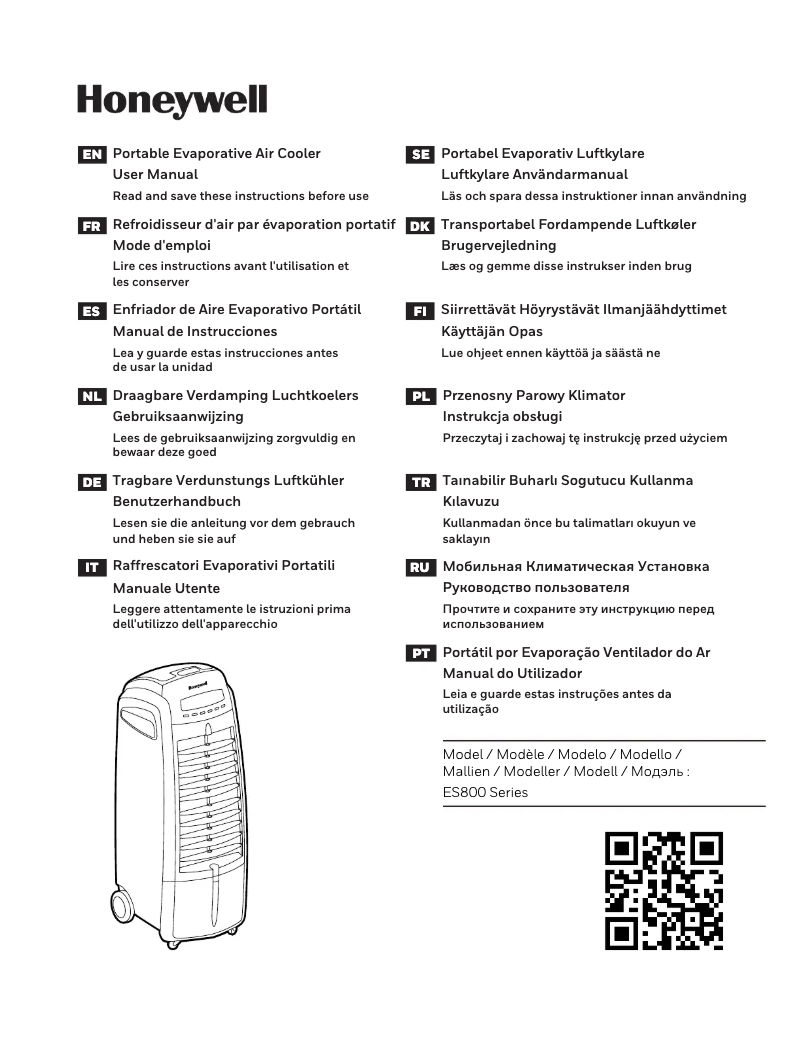 Image de la première page du manuel de l'appareil ES800