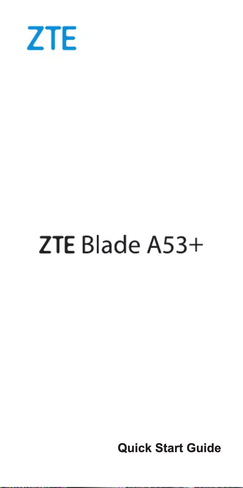 Page 1 de la notice Manuel utilisateur ZTE Blade A53+