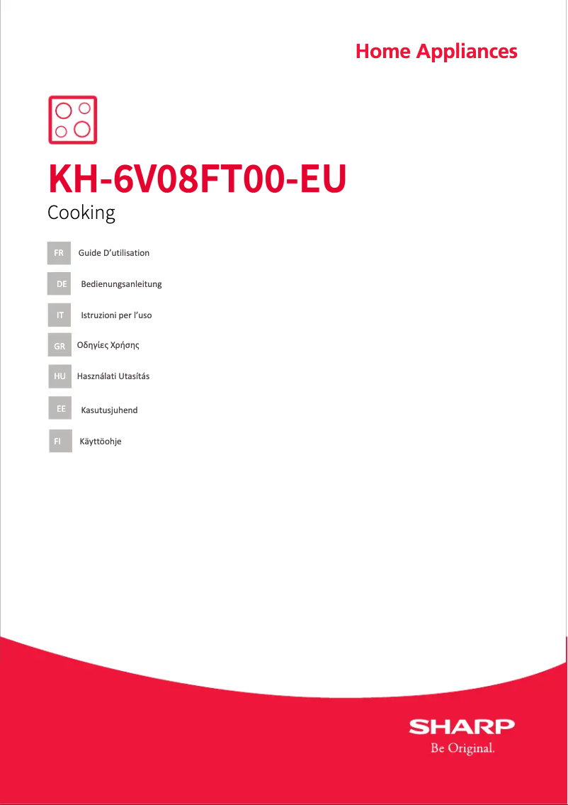 Page n°1 - Manuel utilisateur Sharp KH-6V08FT00-EU