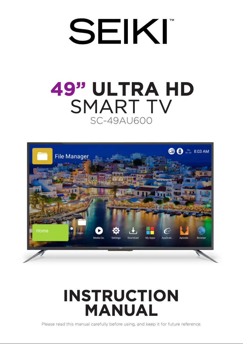 Page n°1 - Manuel utilisateur Seiki SC-49AU600