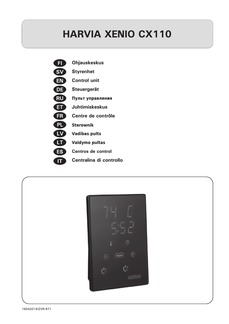 Image de la première page du manuel de l'appareil Xenio CX110