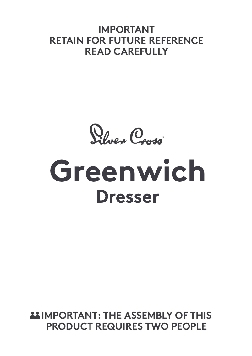 Page n°1 - Manuel utilisateur Silver Cross Greenwich Dresser