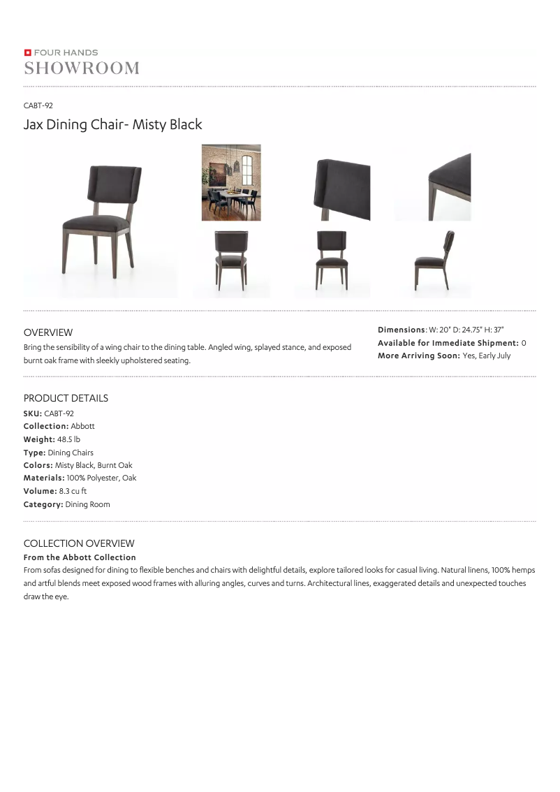 Page 1 de la notice Manuel utilisateur Four Hands CABT-92