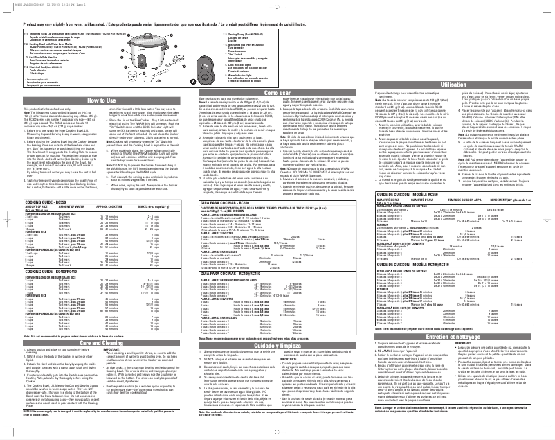 Page 1 de la notice Manuel utilisateur Black & Decker RC550
