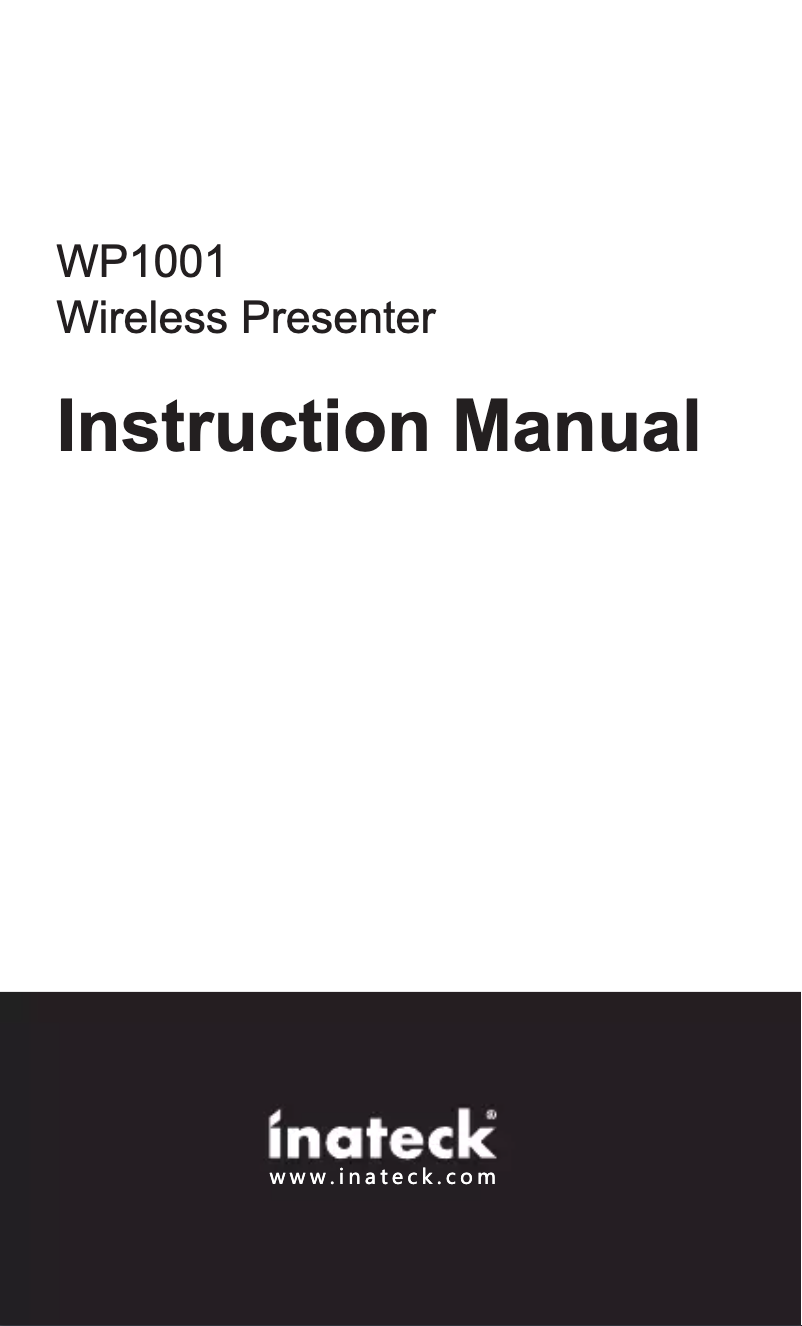 Page n°1 - Manuel utilisateur Inateck WP1001