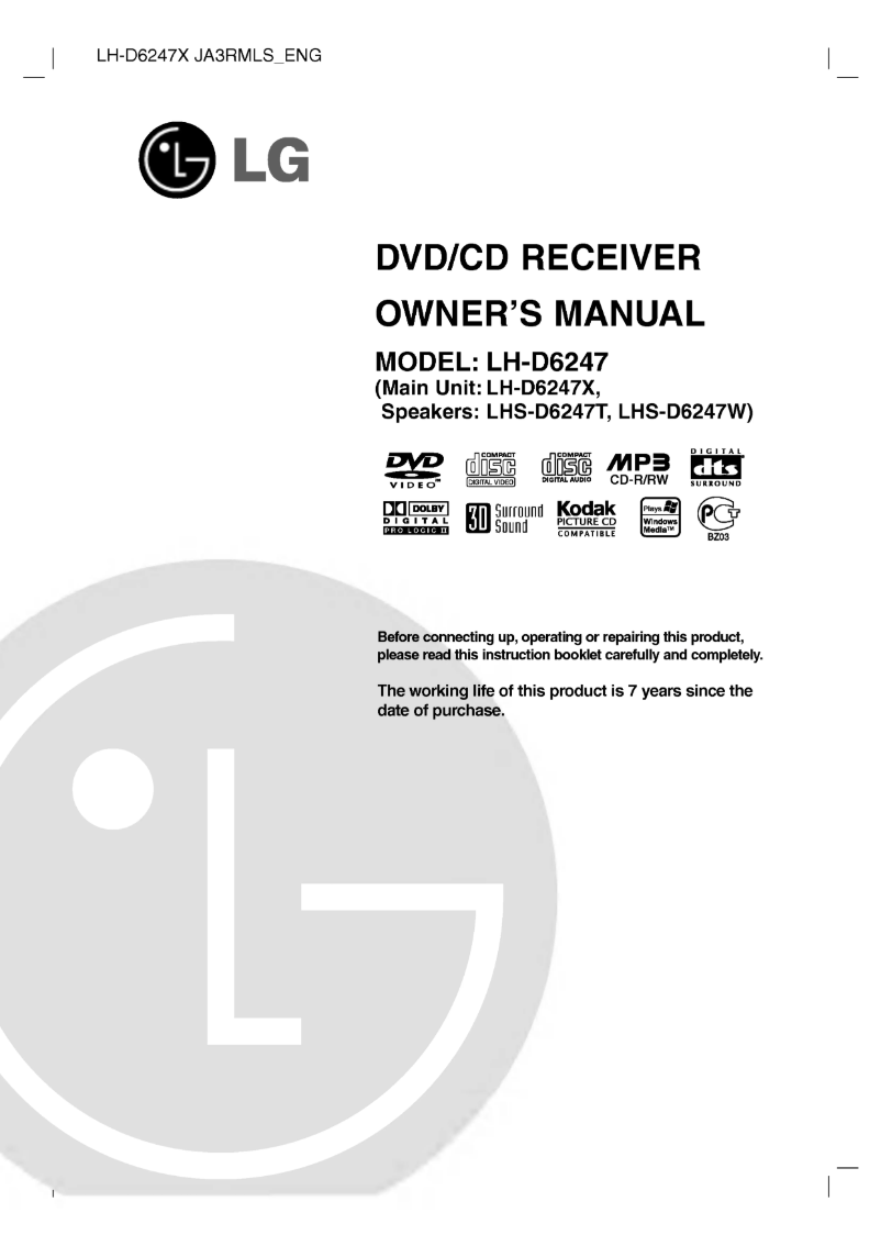 Página 1 del manual Manual de usuario LG LH-D6247X