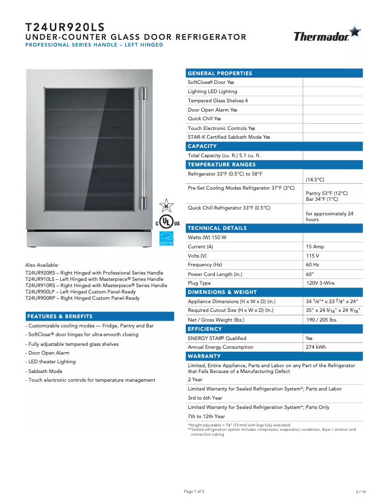 Image de la première page du manuel de l'appareil T24UR920LS