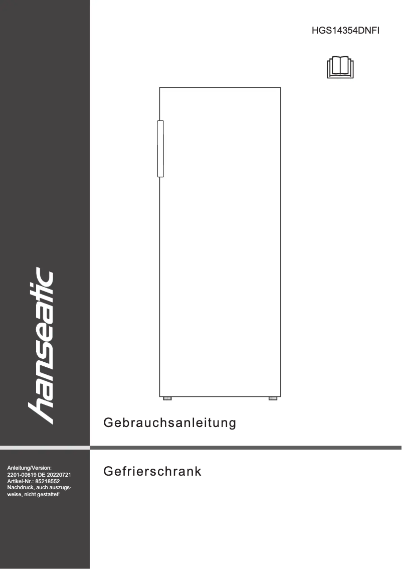 Página 1 del manual Manual de usuario Hanseatic HGS14354DNFI