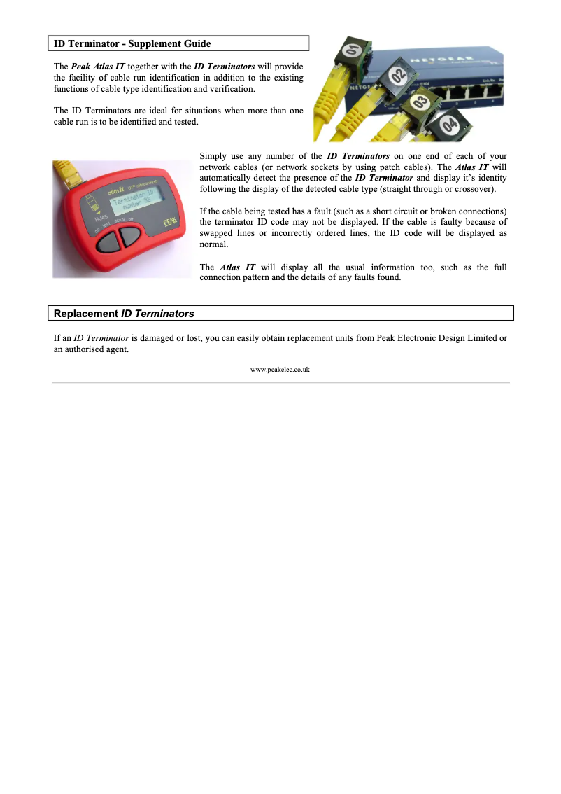 Image de la première page du manuel de l'appareil Atlas IT UTP05E
