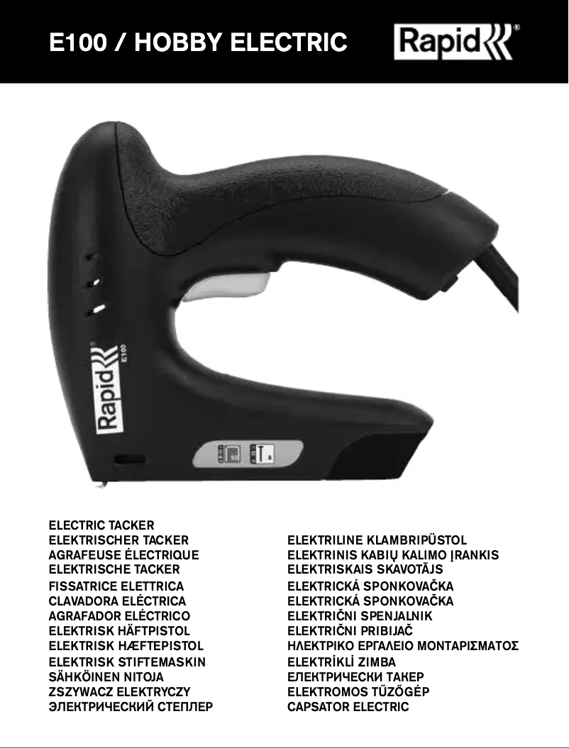 Page 1 de la notice Manuel utilisateur Rapid E100