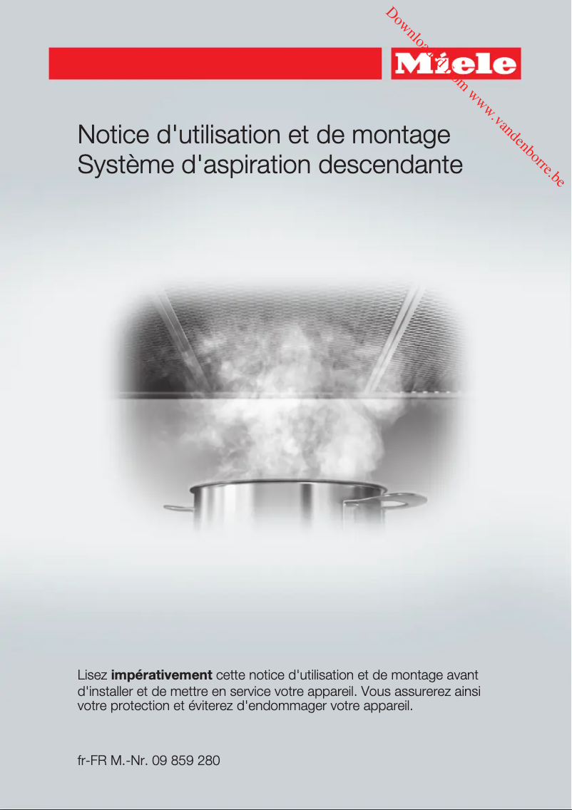 Page n°1 - Manuel utilisateur Miele DA 6890