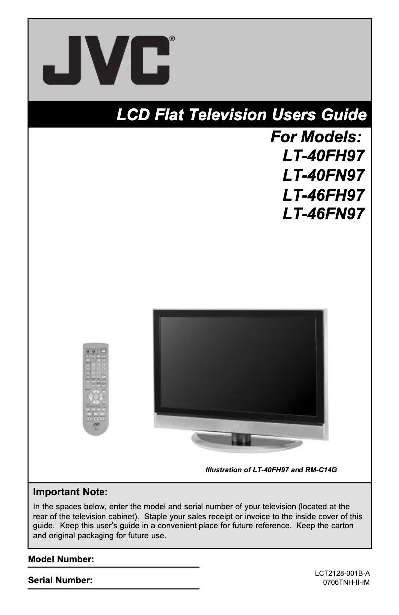 Page n°1 - Manuel utilisateur JVC LT-40FH97