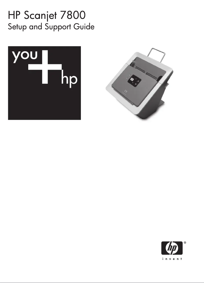 Image de la première page du manuel de l'appareil Scanjet 7800