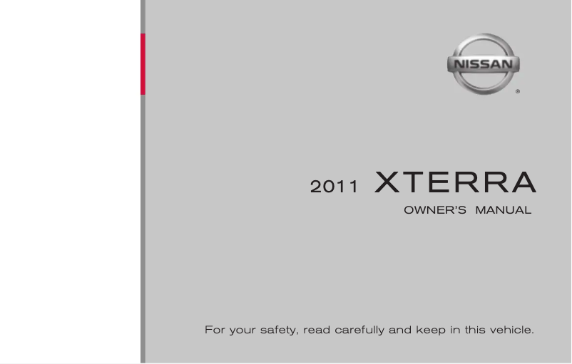 Image de la première page du manuel de l'appareil Xterra (2011)