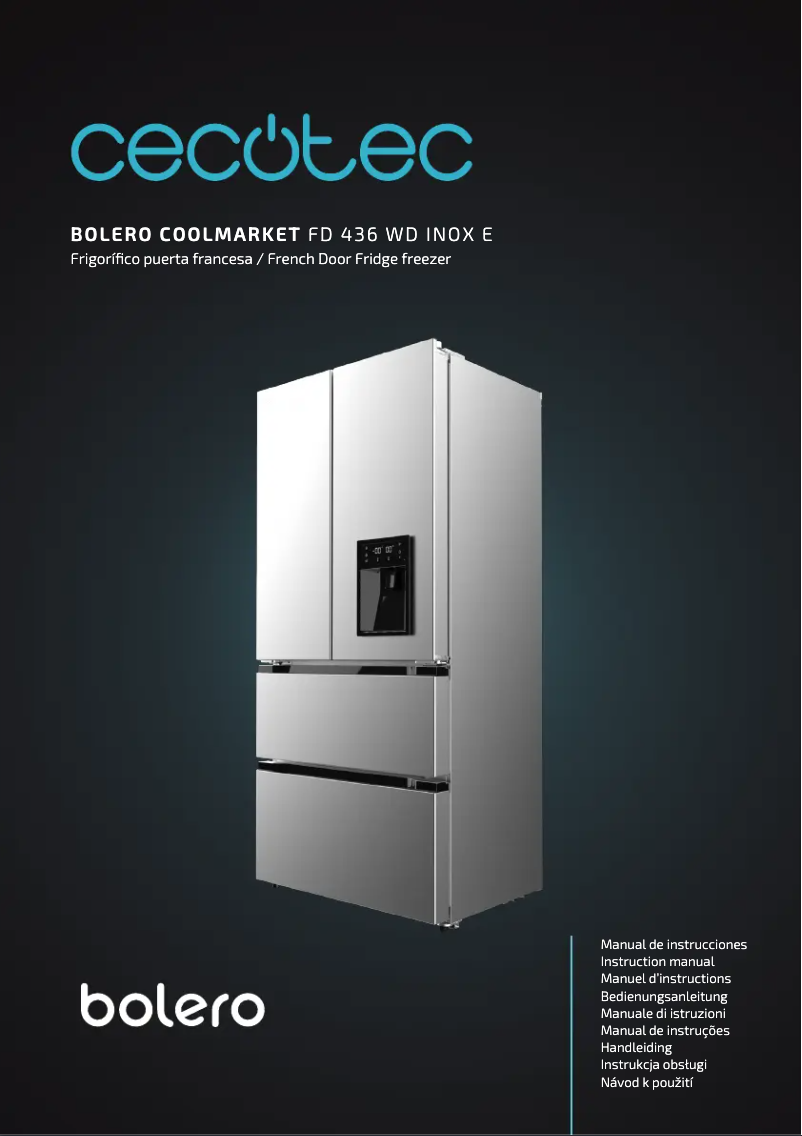 Page 1 de la notice Manuel utilisateur Cecotec Bolero CoolMarket FD 436 WD E