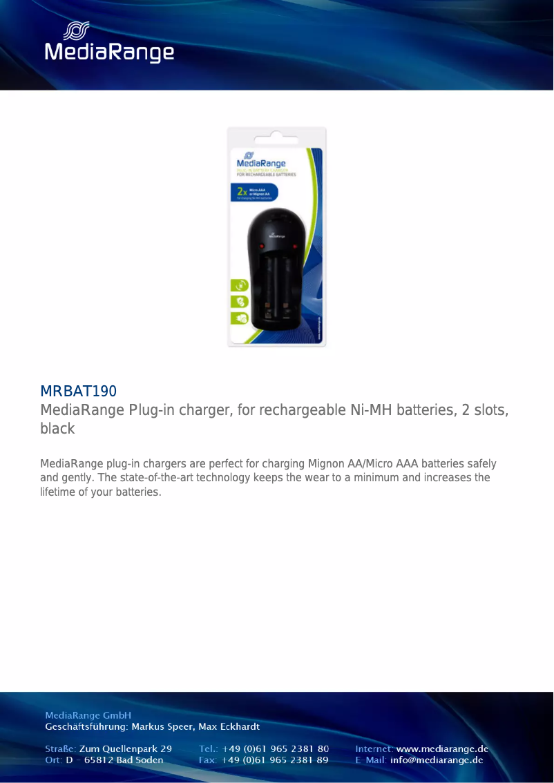 Image de la première page du manuel de l'appareil MRBAT190