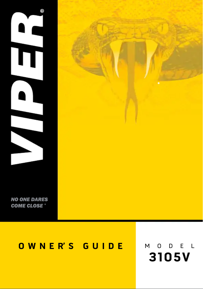 Page n°1 - Manuel utilisateur Viper 3105V