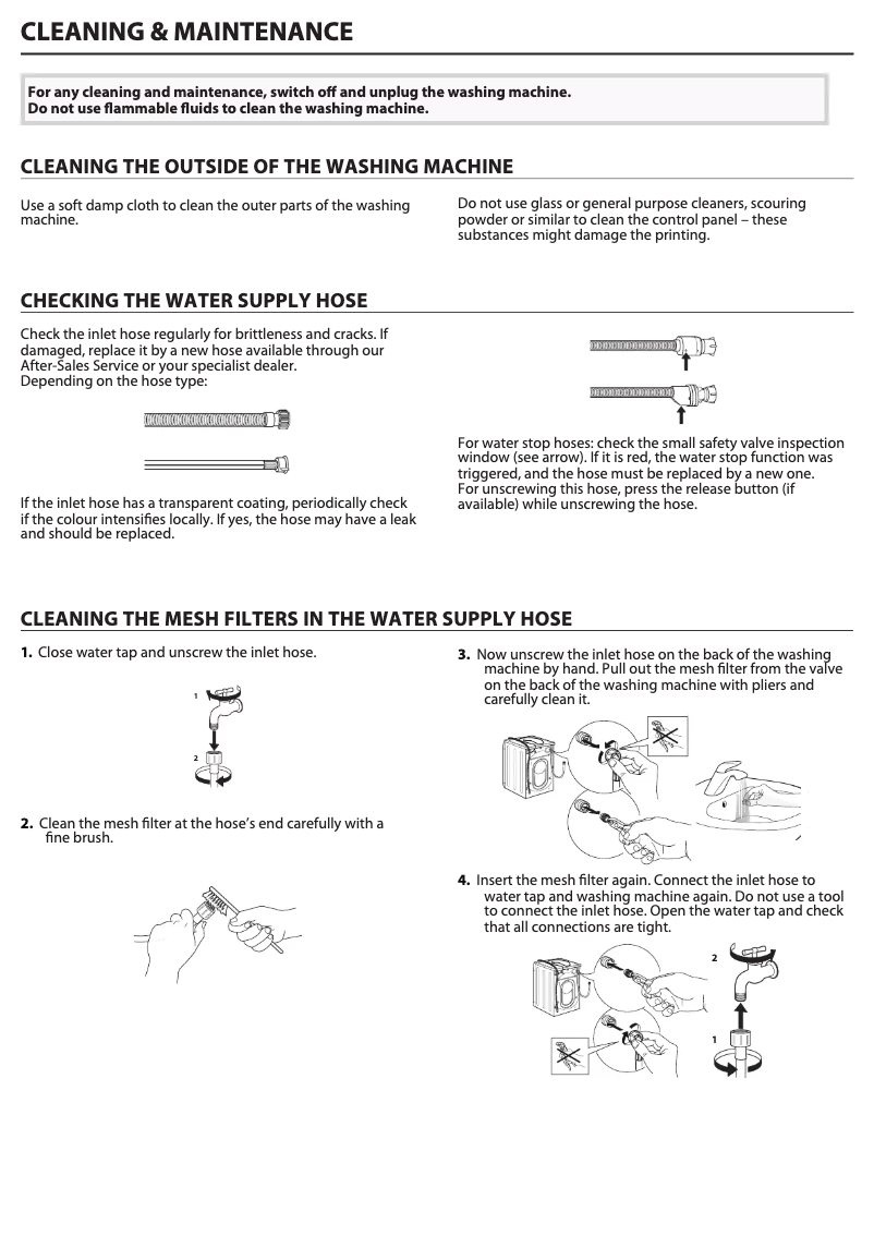 Page 1 de la notice Manuel d'utilisation et d'entretien Hotpoint NSWR 965C WK UK N