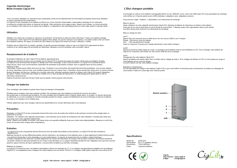 Image de la première page du manuel de l'appareil 510