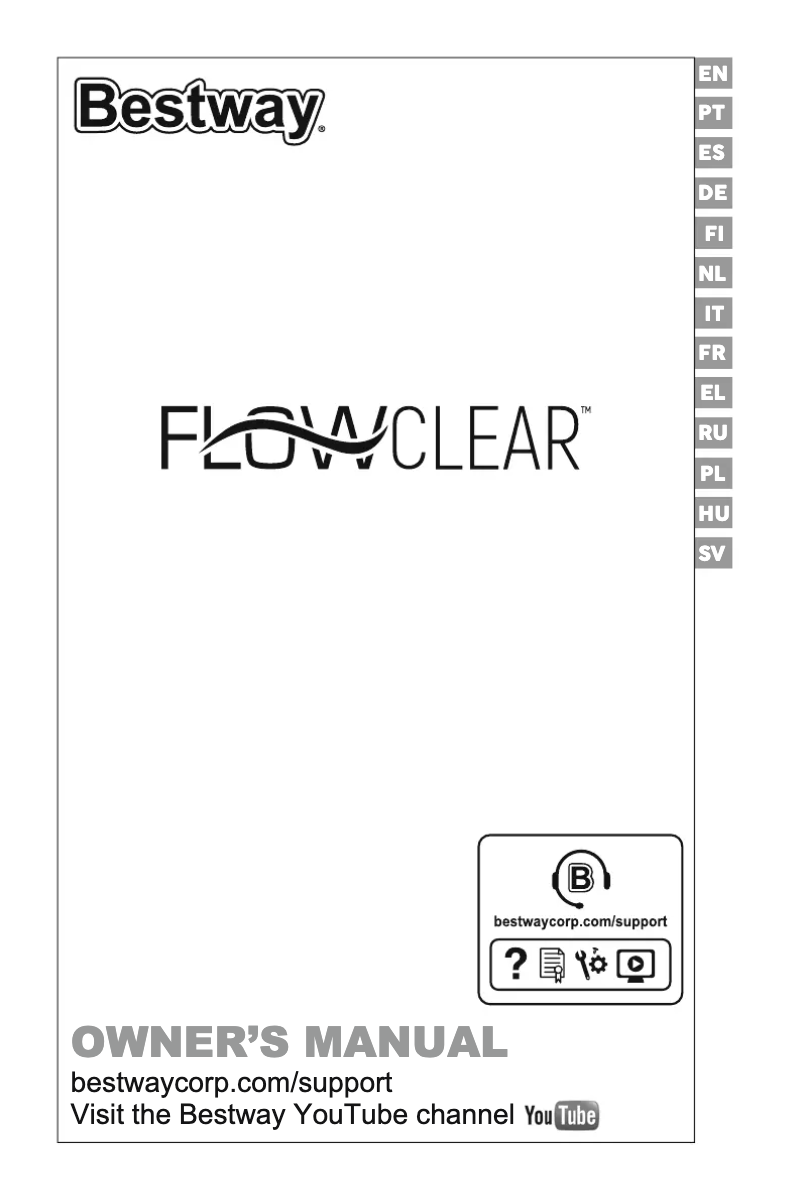 Image de la première page du manuel de l'appareil Flowclear 58383