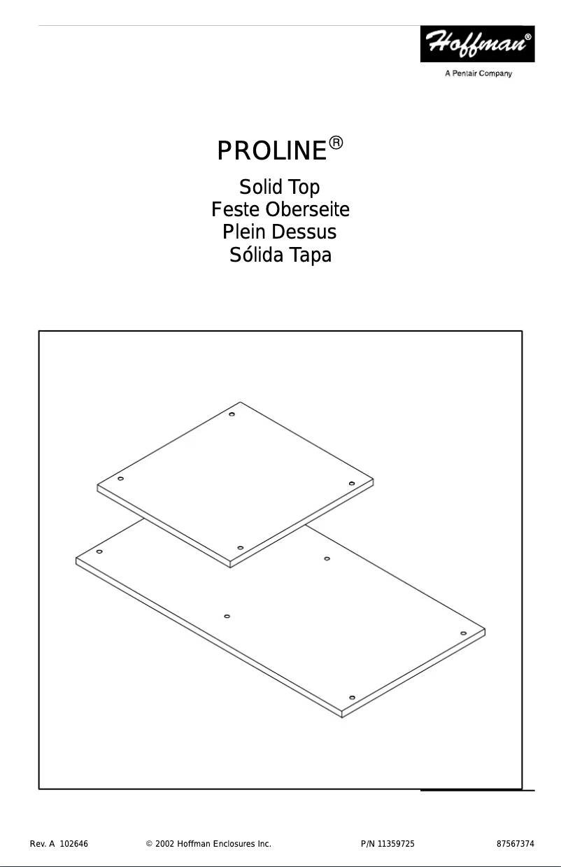 Page n°1 - Manuel utilisateur Hoffman PT106
