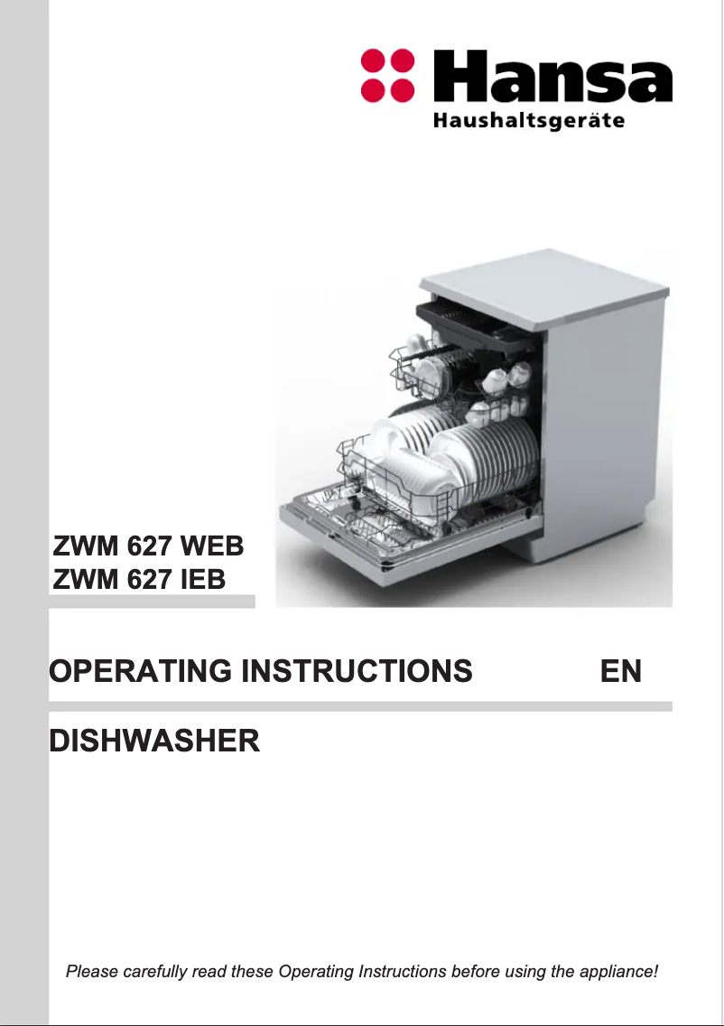 Image de la première page du manuel de l'appareil ZWM 627 IEB.1