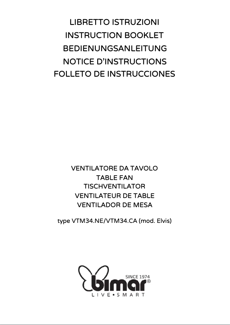 Page 1 de la notice Manuel utilisateur Bimar VTM34