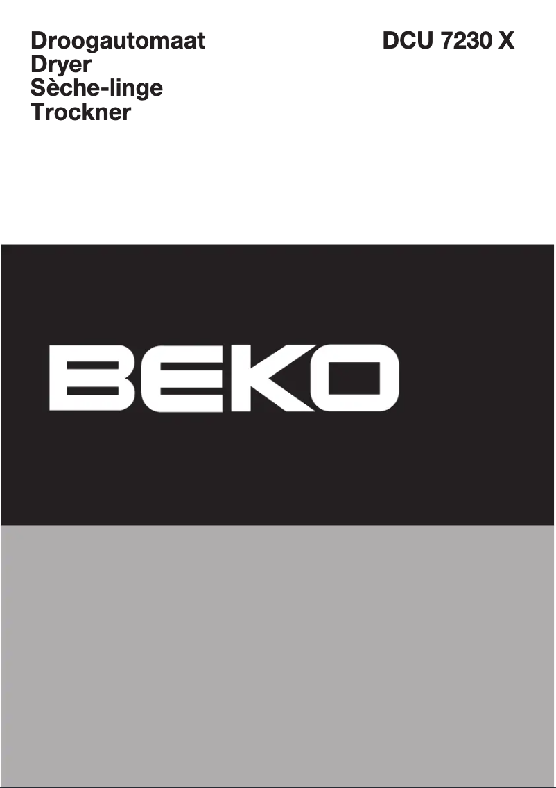 Page 1 de la notice Manuel utilisateur Beko DCU 7230 X