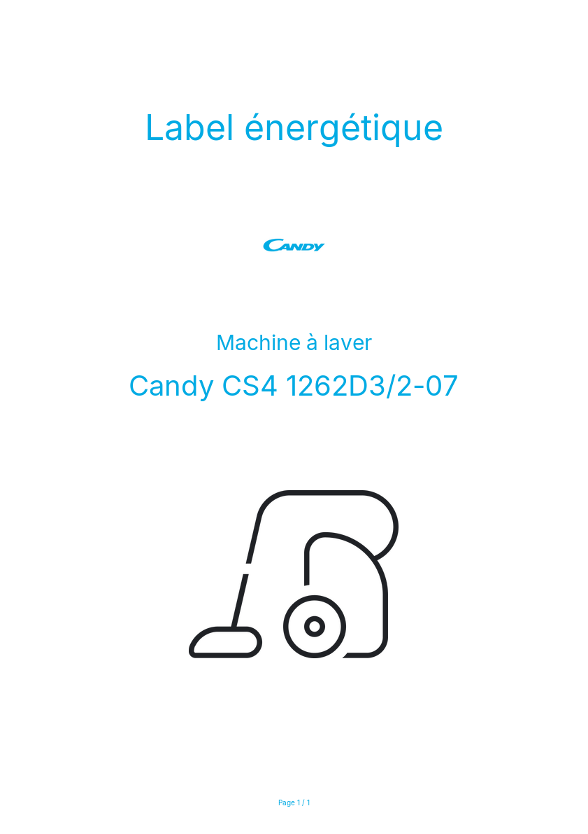 Image de la première page du manuel de l'appareil CS4 1262D3/2-07
