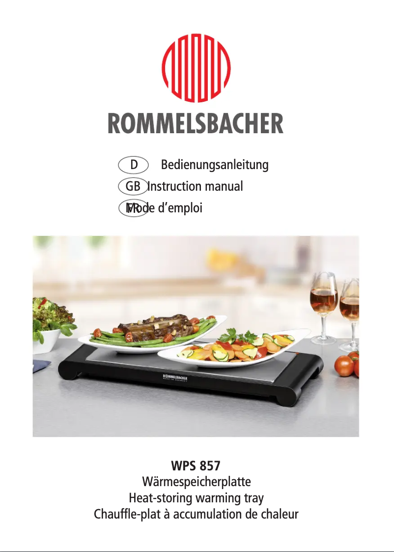 Página 1 del manual Manual de usuario Rommelsbacher WPS 857