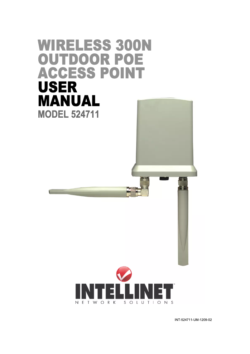 Page n°1 - Manuel utilisateur Intellinet 524711