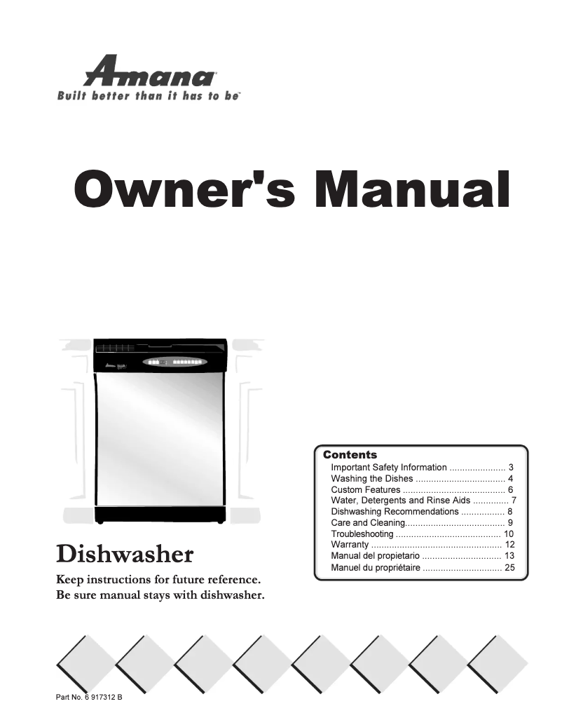 Image de la première page du manuel de l'appareil ADW862EAB
