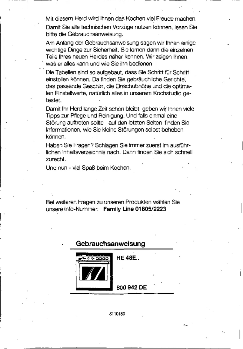 Page 1 de la notice Manuel utilisateur Siemens HE48E75