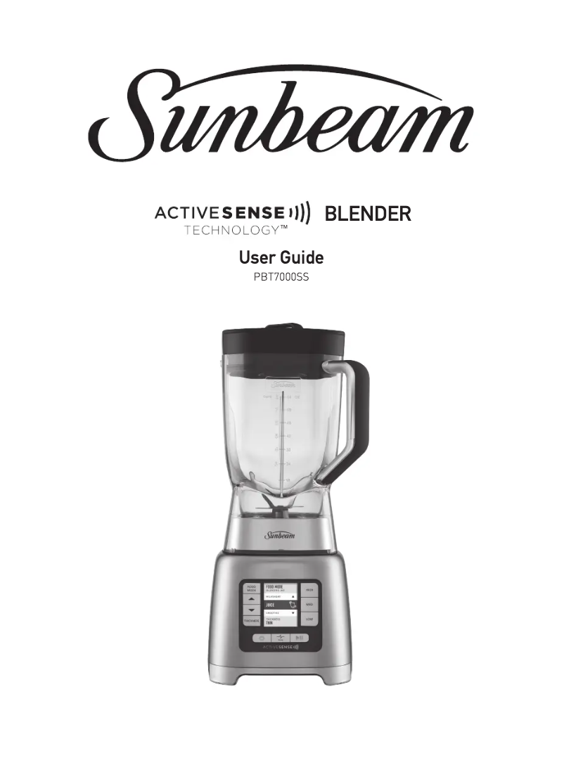 Page n°1 - Manuel utilisateur Sunbeam ActiveSense PBT7000SS