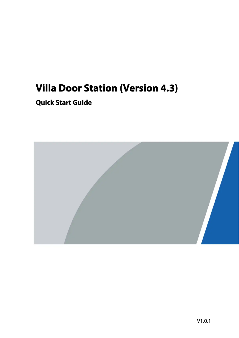 Page n°1 - Manuel utilisateur Dahua Technology VTO3211D-P1-S2