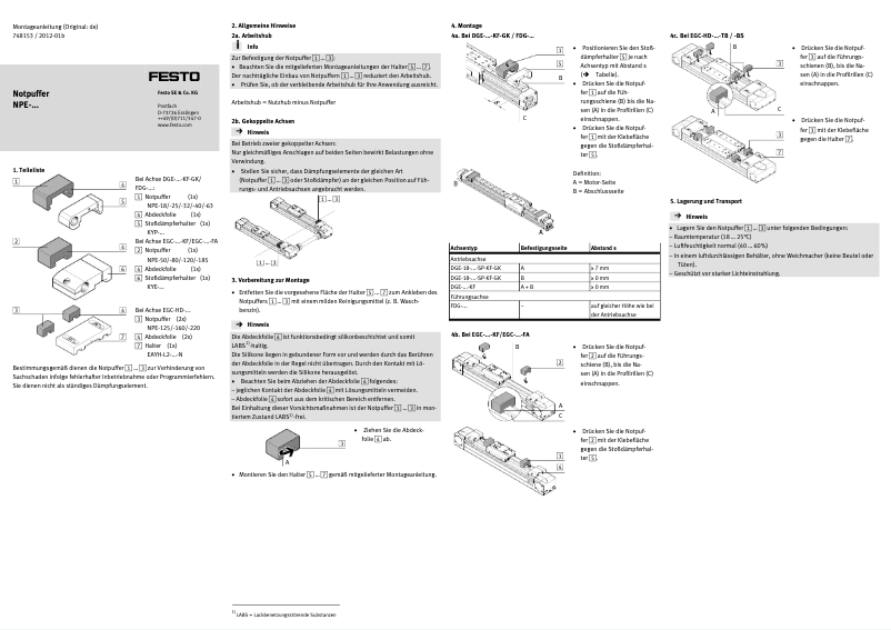 Image de la première page du manuel de l'appareil NPE-125