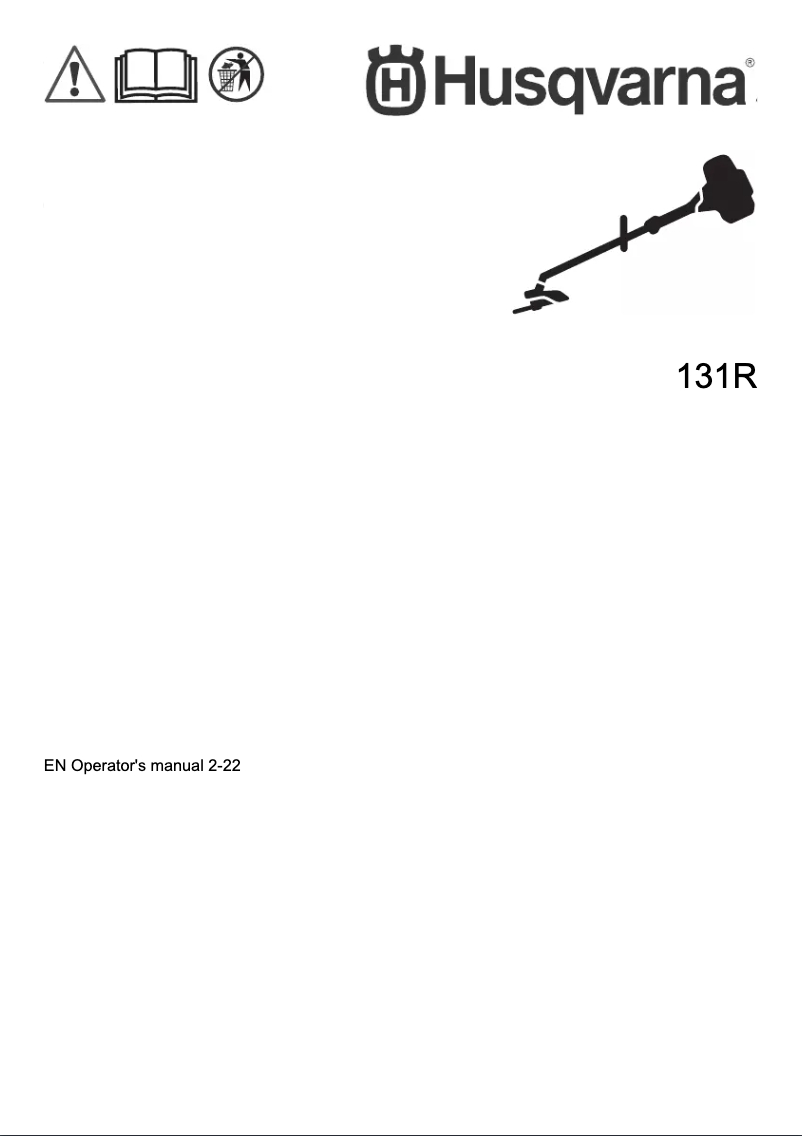 Page n°1 - Manuel utilisateur Husqvarna 131R