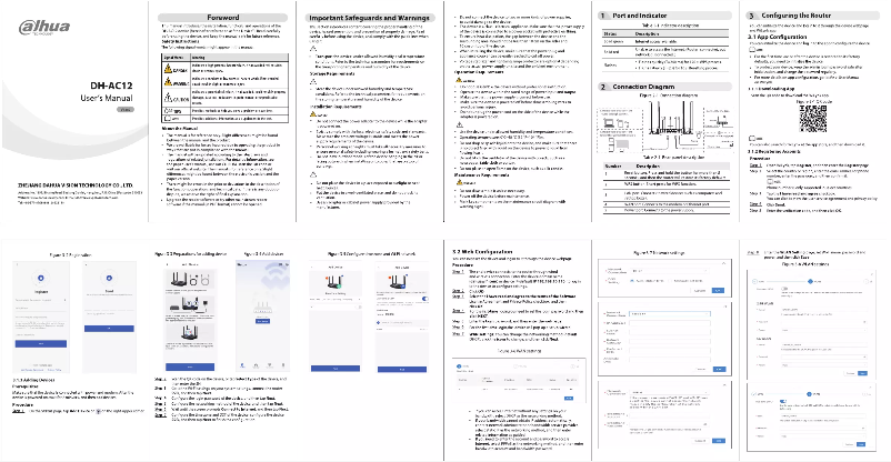 Page 1 de la notice Manuel utilisateur Dahua Technology AC12