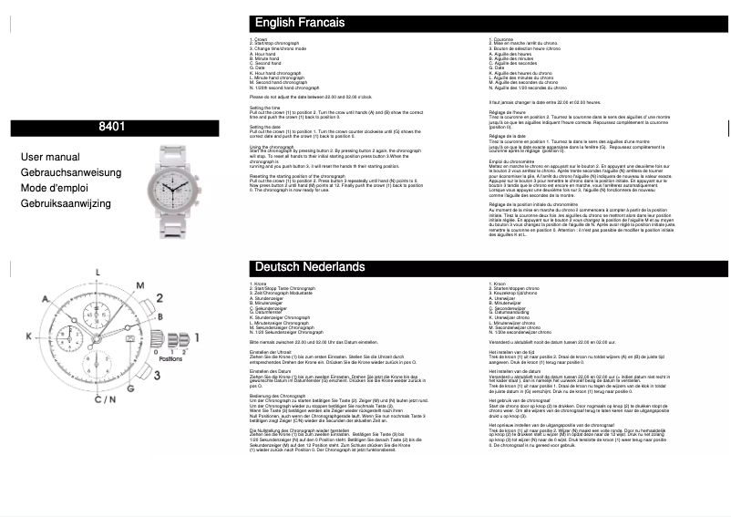 Page 1 de la notice Manuel utilisateur Davis 8401