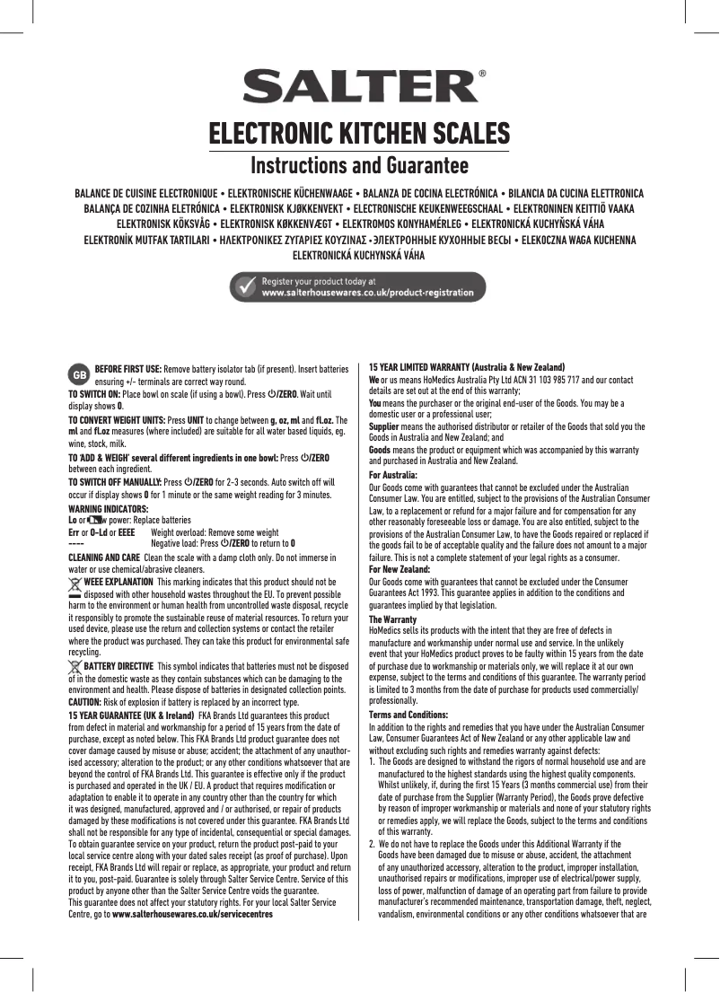 Image de la première page du manuel de l'appareil 1074