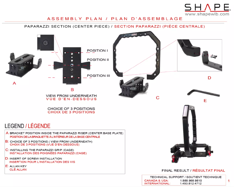 Page n°1 - Manuel utilisateur Shape COMPOFIC