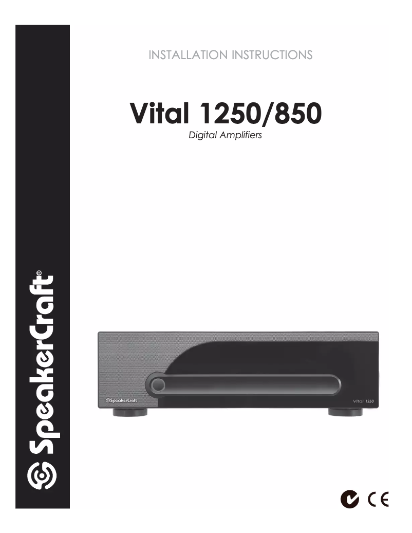 Page n°1 - Manuel utilisateur SpeakerCraft Vital 850