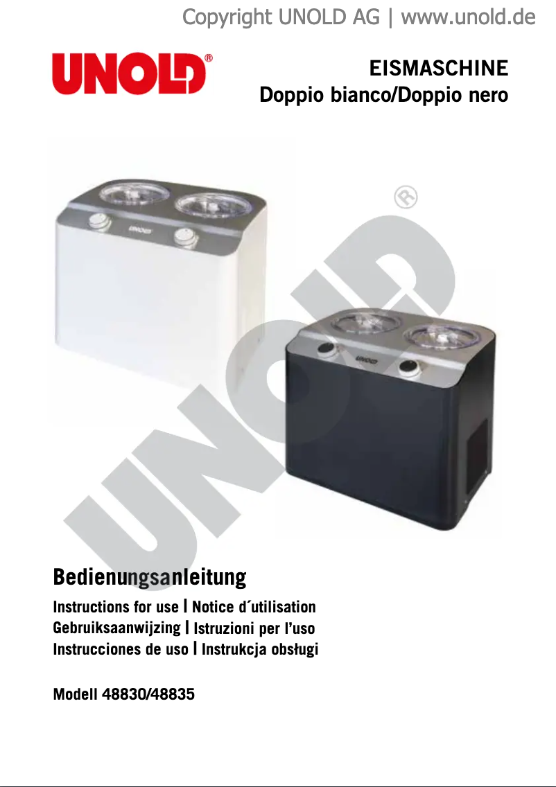 Página 1 del manual Manual de usuario Unold Doppio 48830