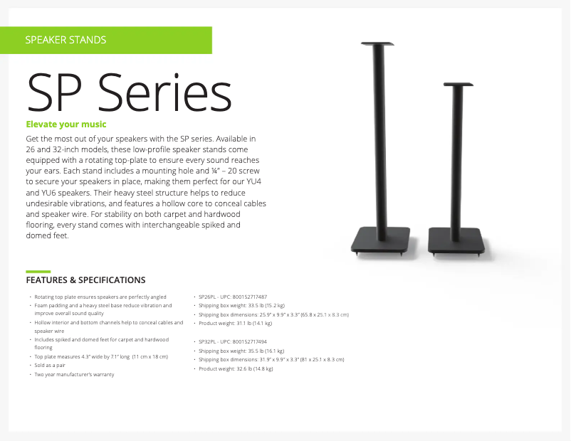 Image de la première page du manuel de l'appareil SP32PL