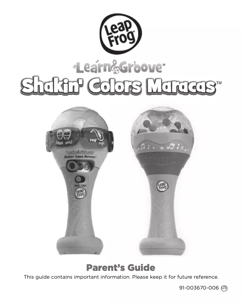 Image de la première page du manuel de l'appareil Shakin' Colors Maracas