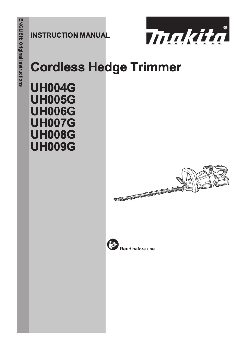 Page 1 de la notice Manuel utilisateur Makita UH007GD202