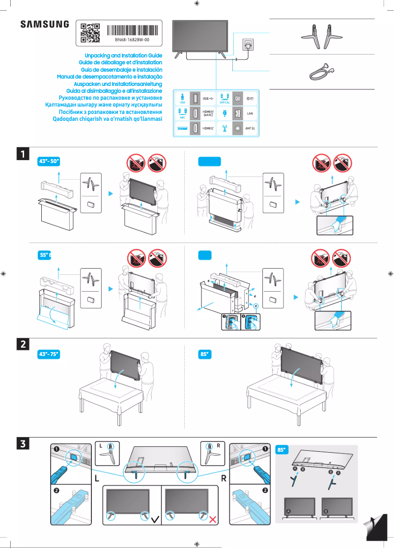Page 1 de la notice Manuel utilisateur Samsung UE55CU71A0K