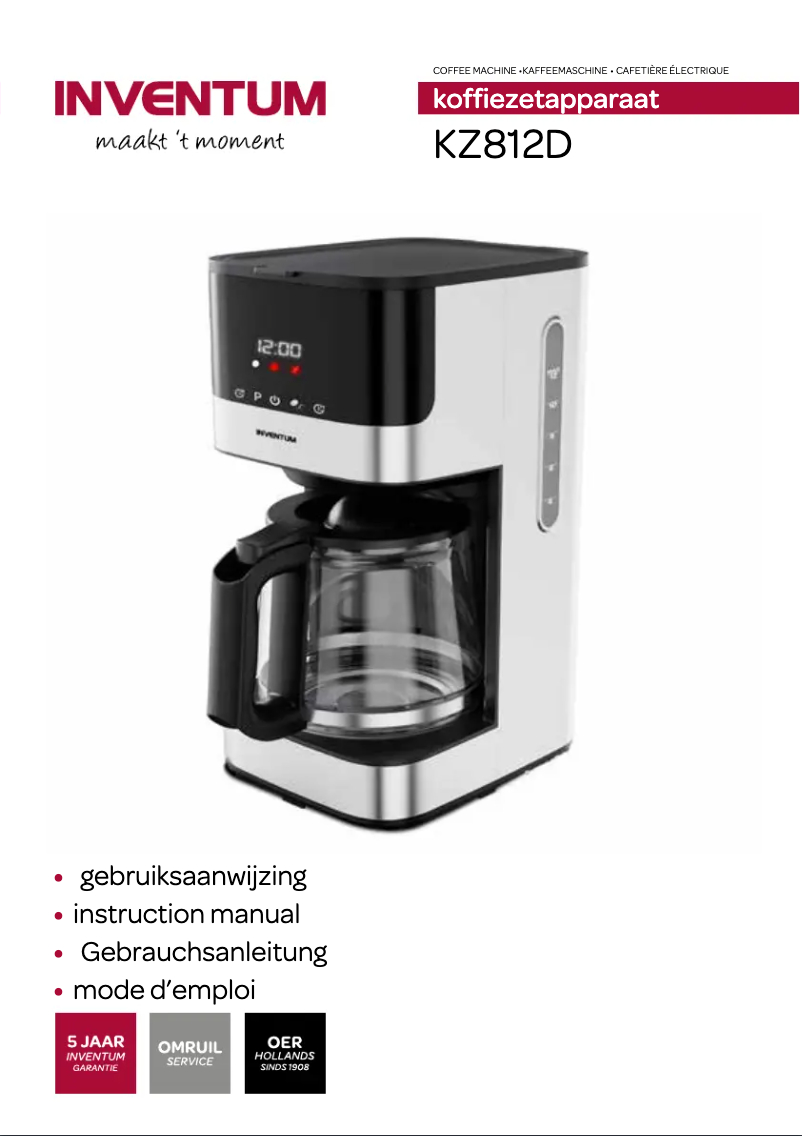 Page n°1 - Manuel utilisateur Philips KZ812D