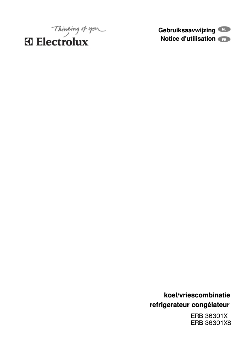 Page 1 de la notice Manuel utilisateur Electrolux ERB 36301 X